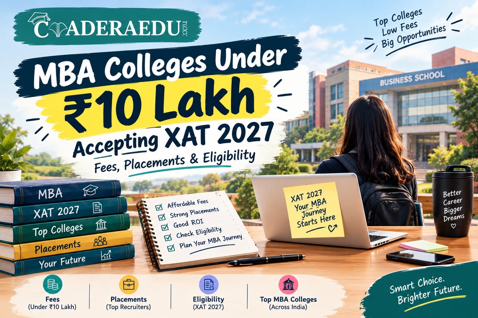 MBA colleges under 10 lakh accepting XAT 2027 with fees and placement comparison