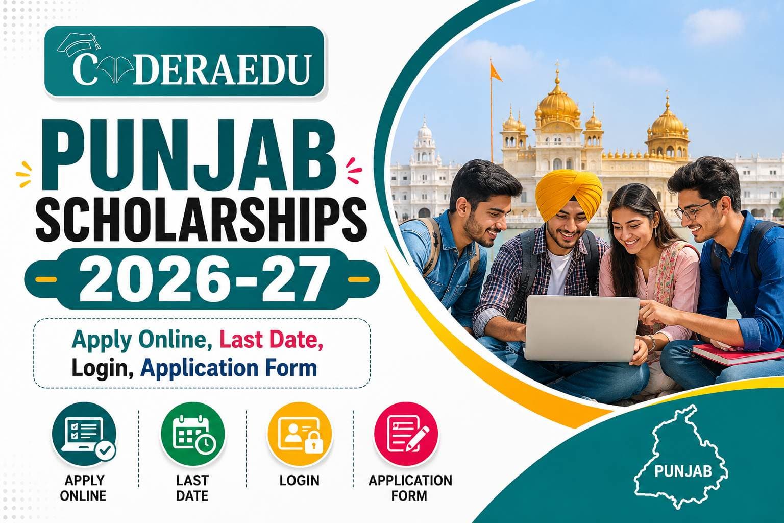 Graduation cap and books representing Punjab Scholarships 2026-27