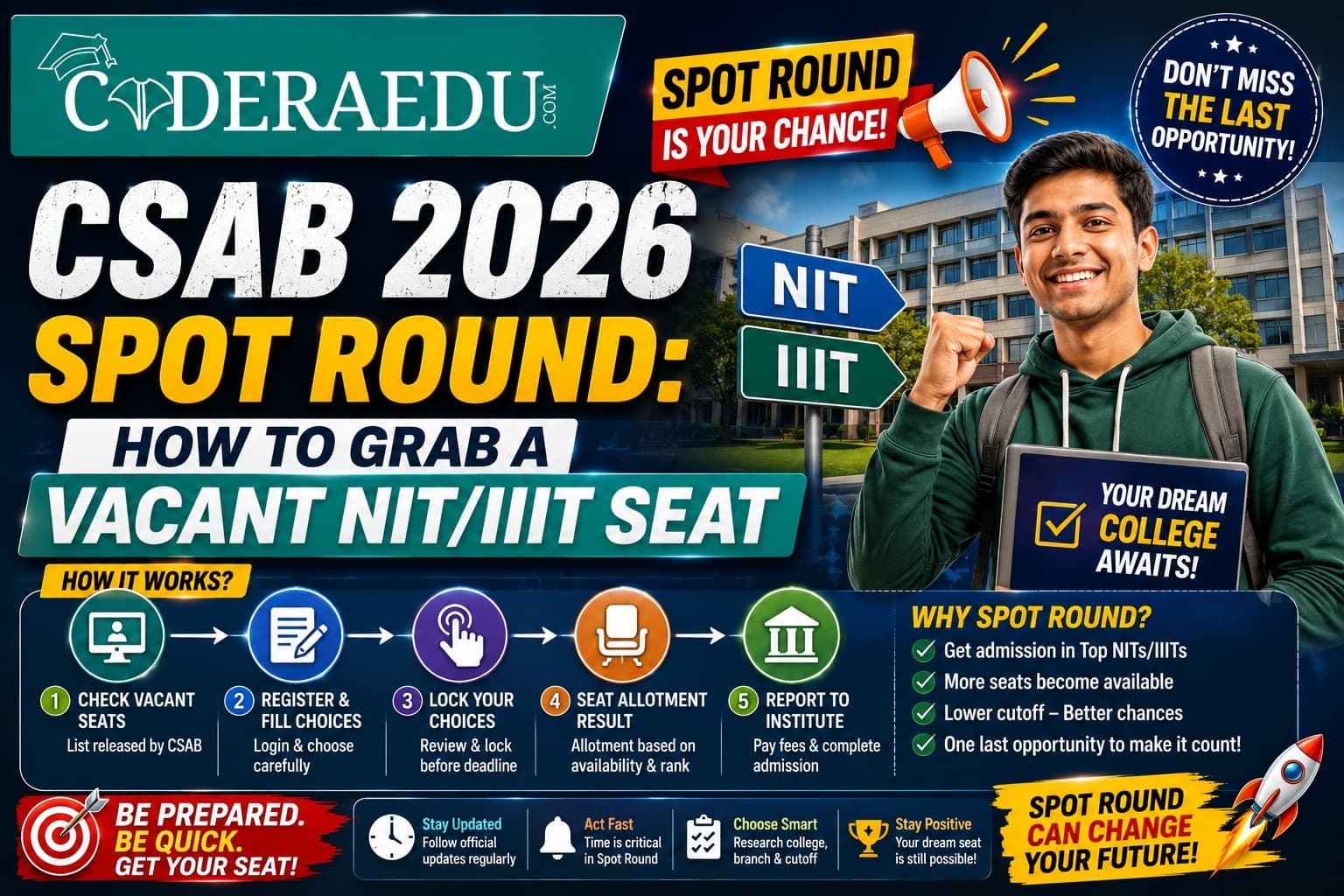 CSAB 2026 Spot Round Vacant NIT IIIT Seat Guide