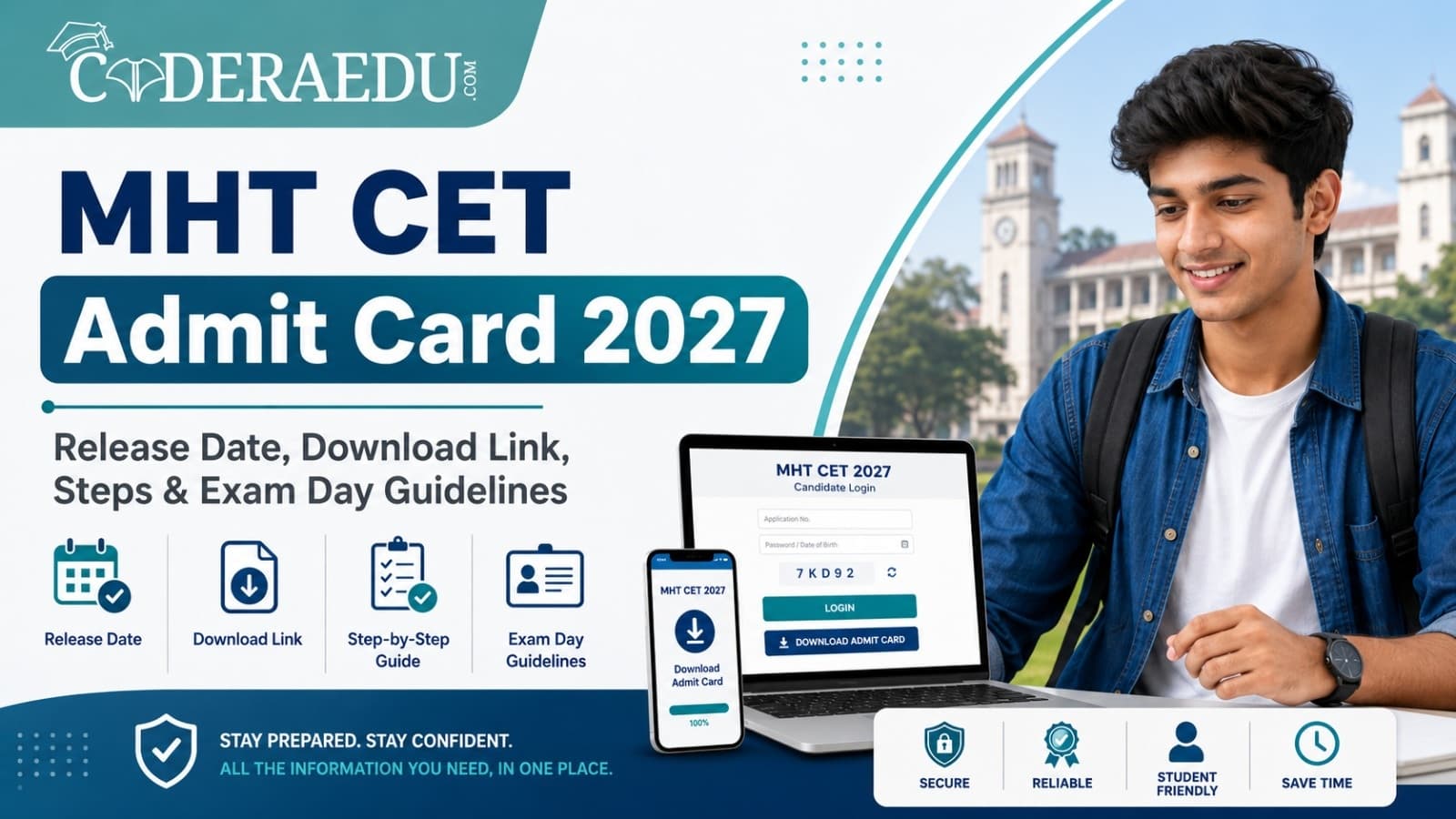 MHT CET Admit Card 2027 release date and download process chart