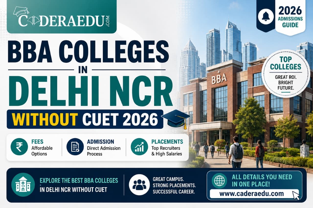 BBA colleges in Delhi NCR without CUET 2026 fee and admission chart