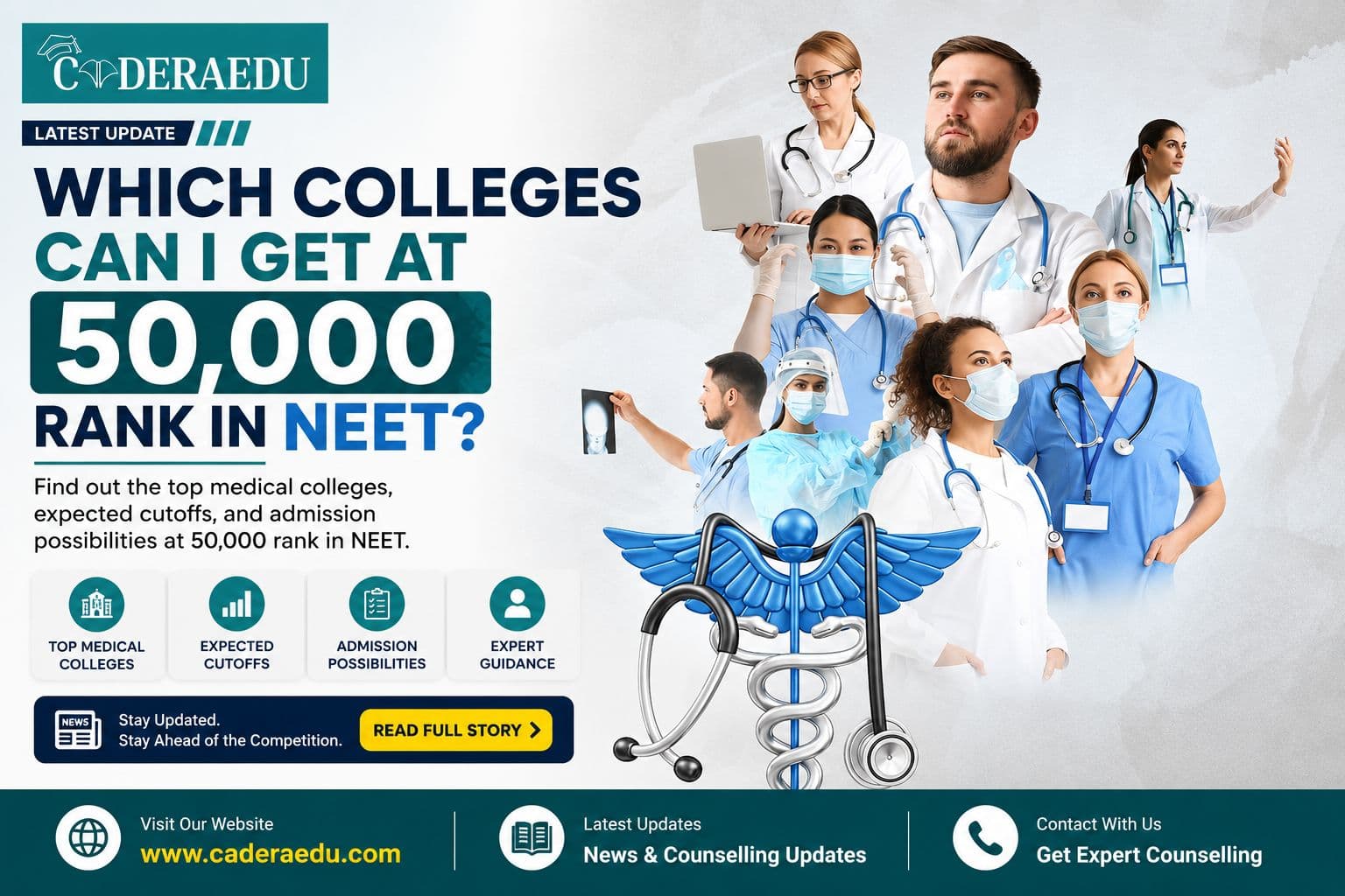 Students celebrating after getting admission to a medical college with a 50,000 rank in NEET.