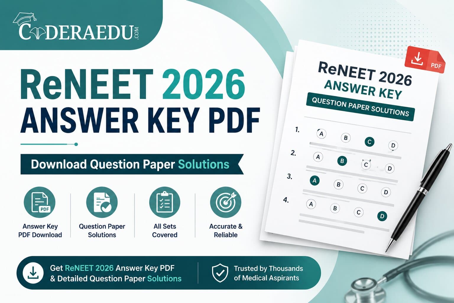 ReNEET 2026 Answer Key PDF – Download Question Paper Solutions