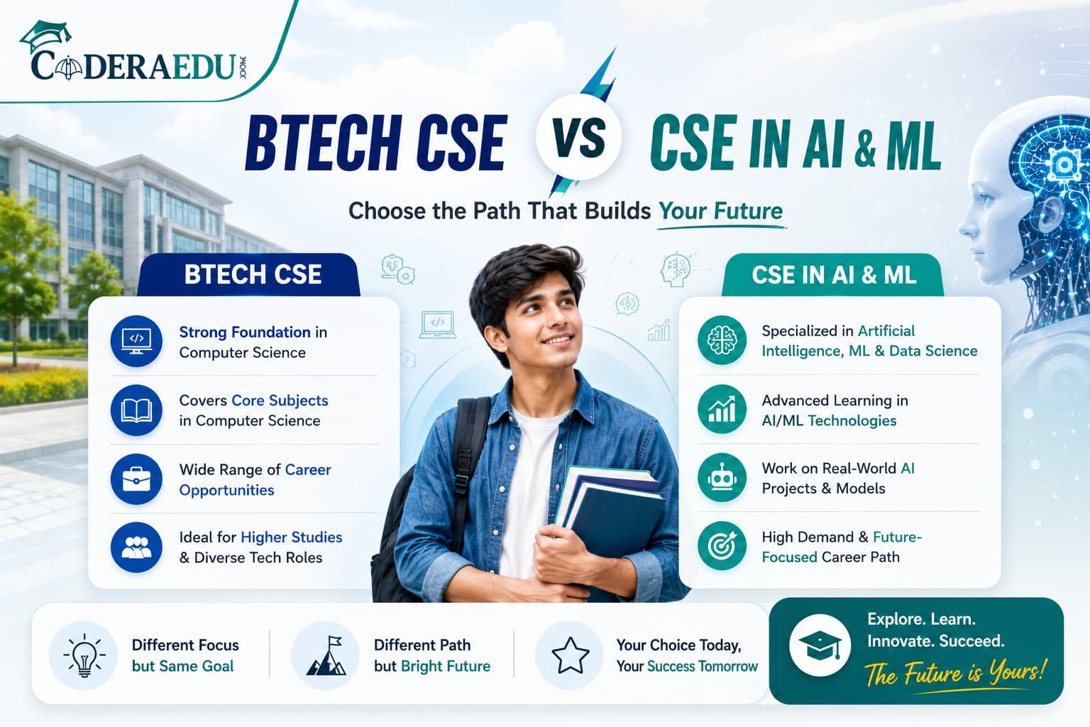 BTech CSE vs CSE AI ML which to choose 2026 India career salary