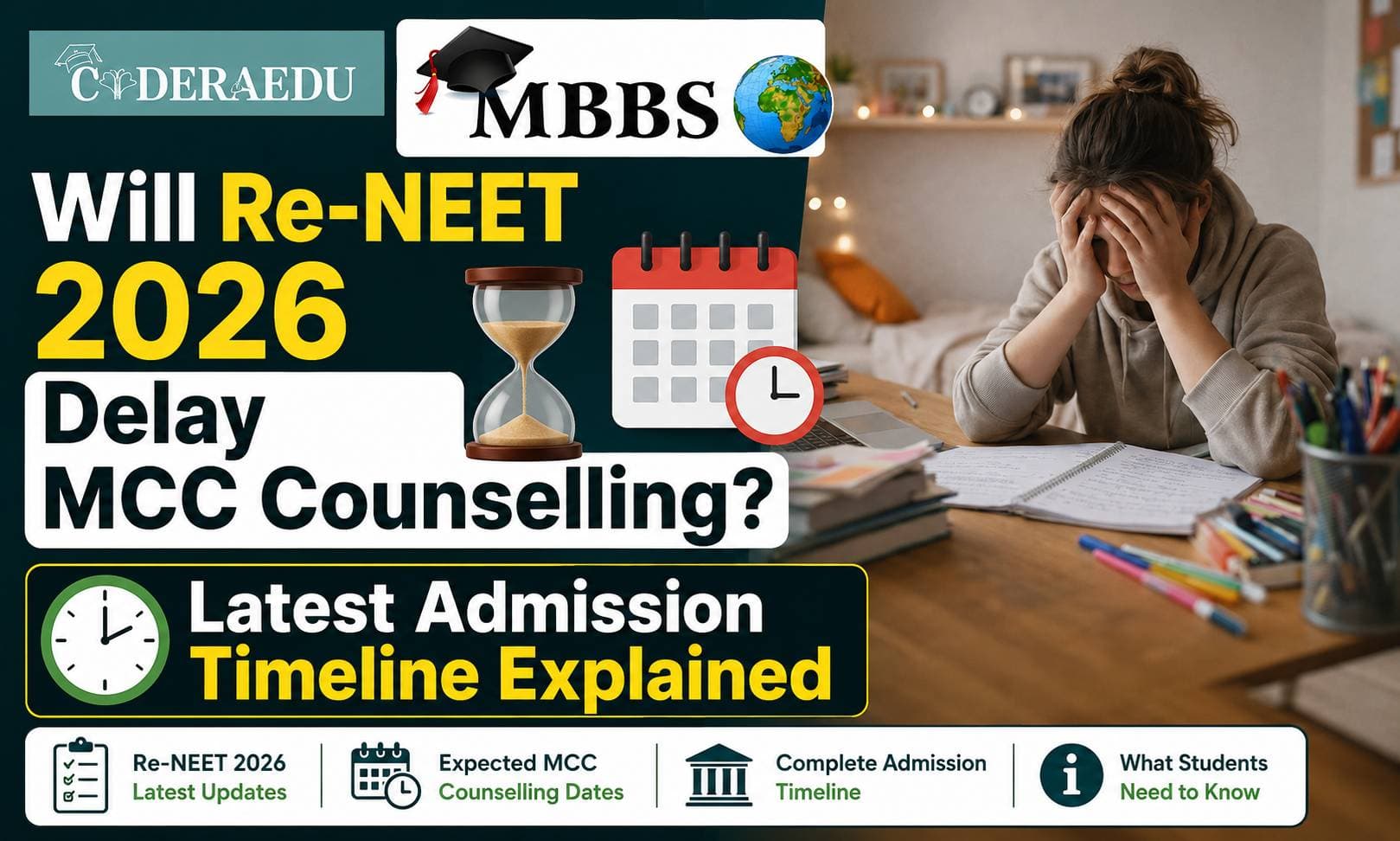 Re-NEET 2026 MCC Counselling Delay and MBBS Admission Timeline Explained for Indian Medical Students