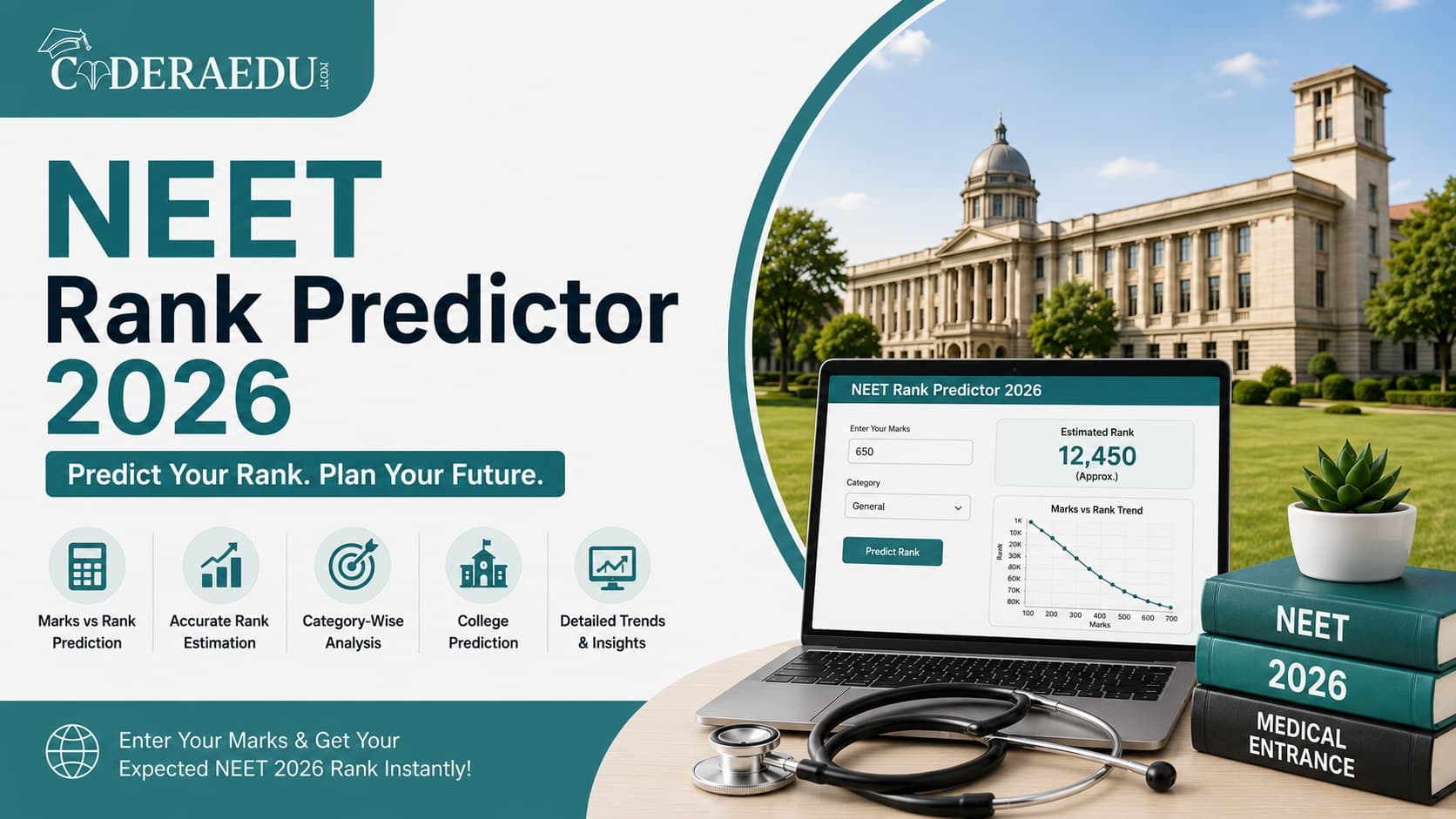 NEET Rank Predictor 2026 – Estimate Your All India Rank