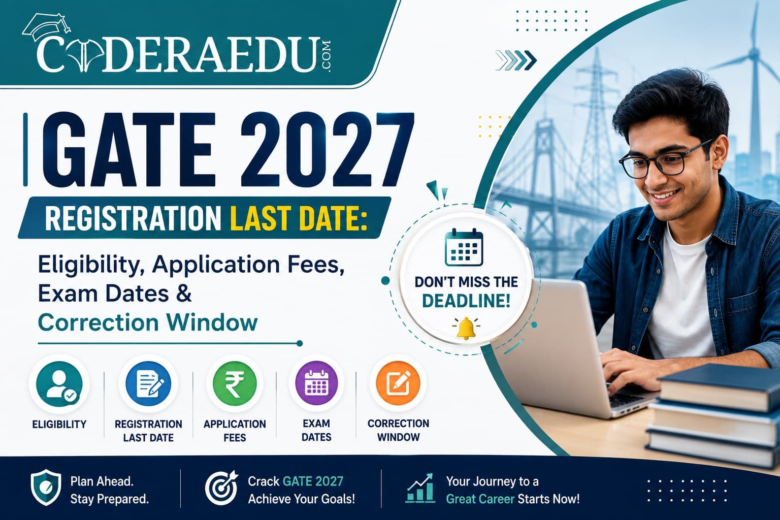 GATE 2027 registration last date application form on gate2027.iitm.ac.in