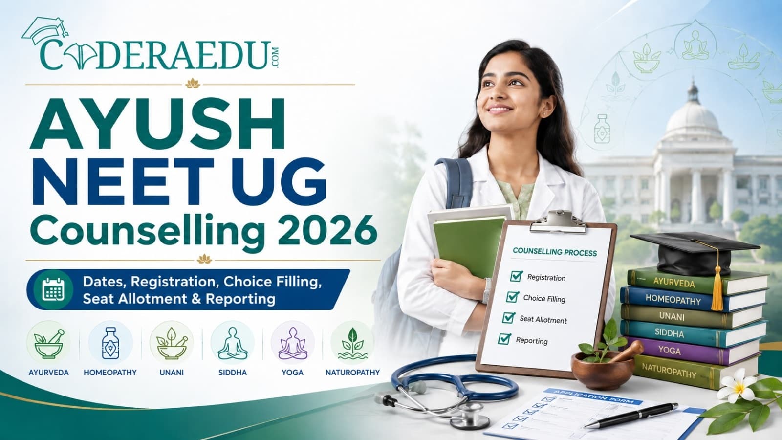 AYUSH NEET UG Counselling 2026 dates and registration process chart