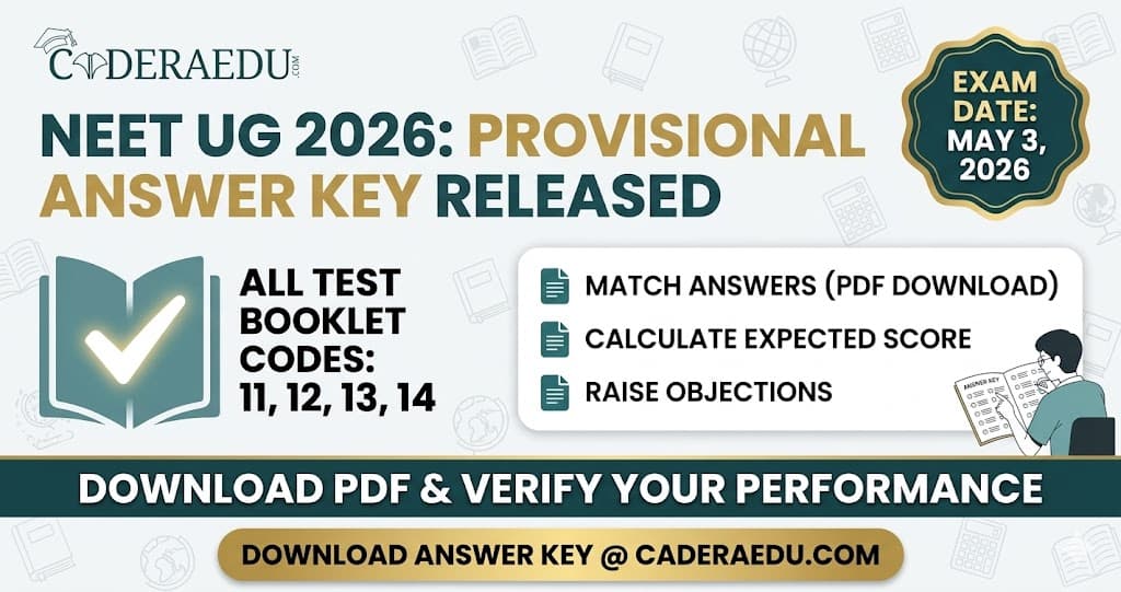 NEET UG 2026 Provisional Answer Key Released by NTA — Download PDF for All Test Booklet Codes