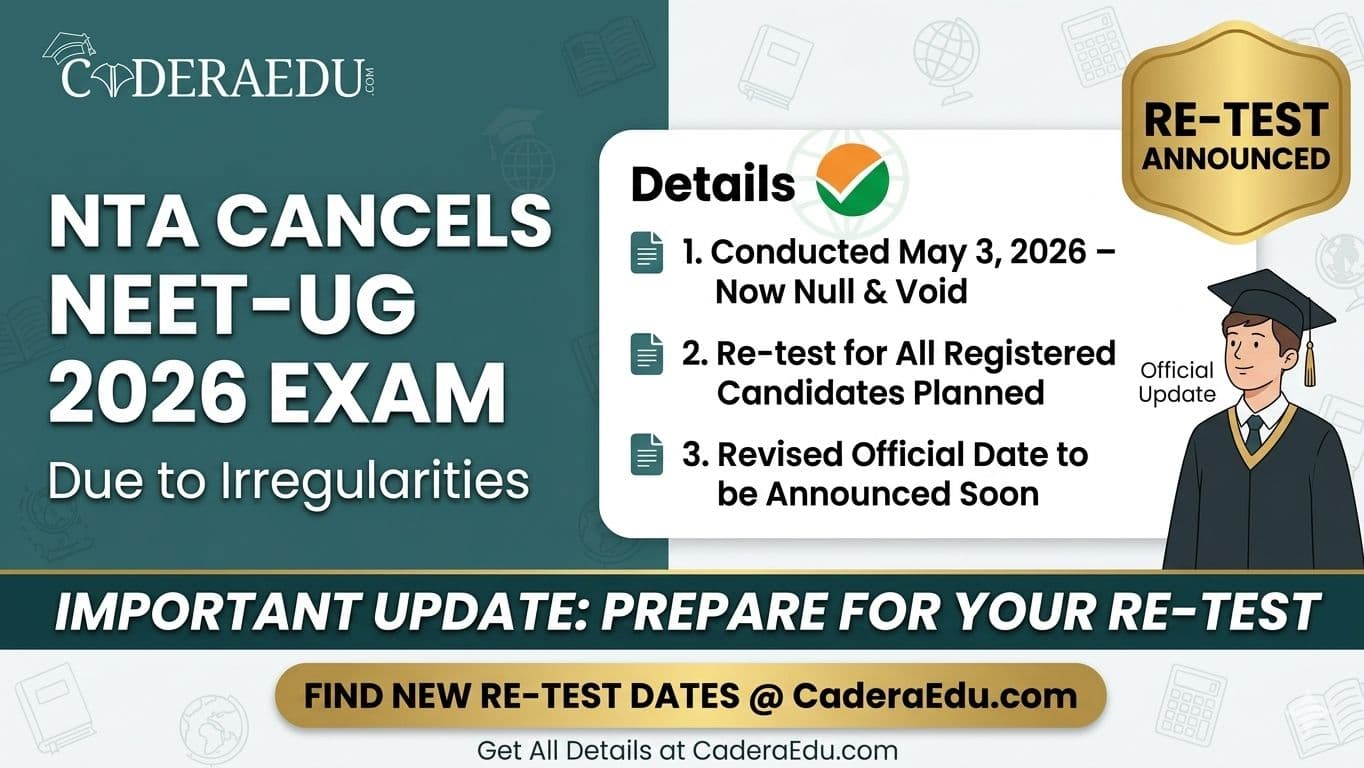 NEET UG 2026 Exam Cancelled by NTA: Know Reasons, What's Next & Re-Exam Date