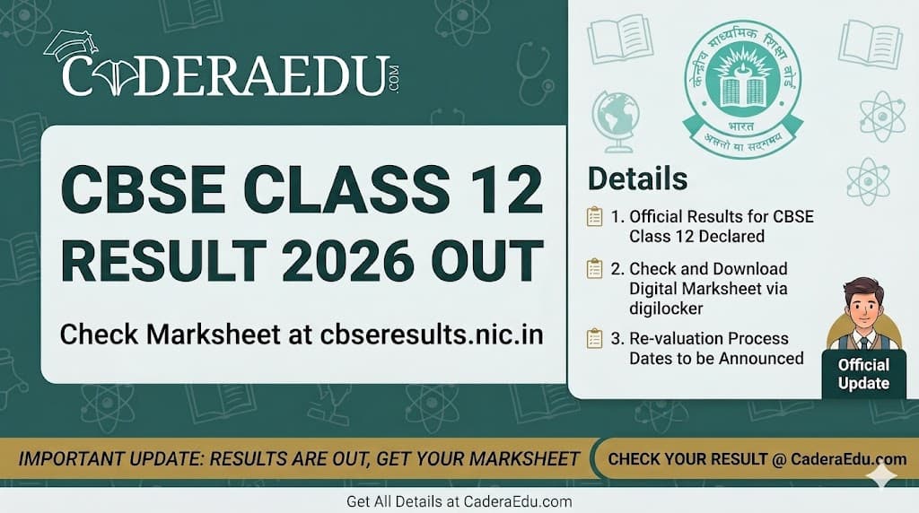 CBSE Class 12 Result 2026 Out – Check Marksheet at cbseresults.nic.in