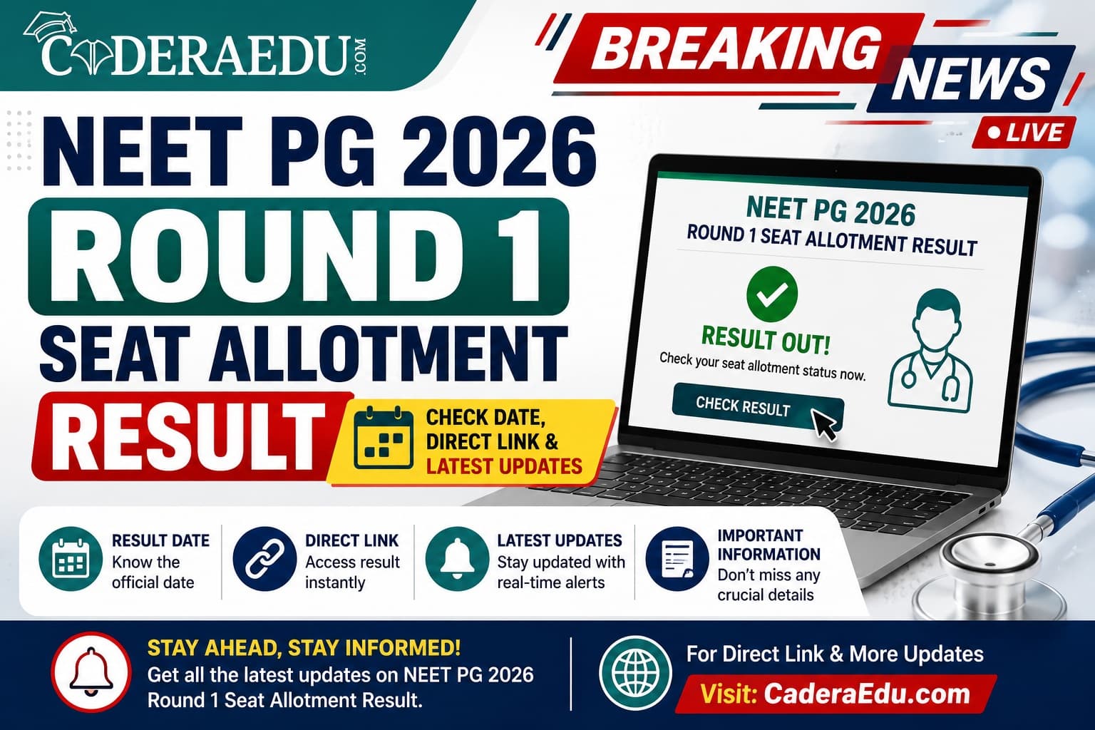 NEET PG 2026 Round 1 Seat Allotment Result: Date, Direct Link & Latest Updates