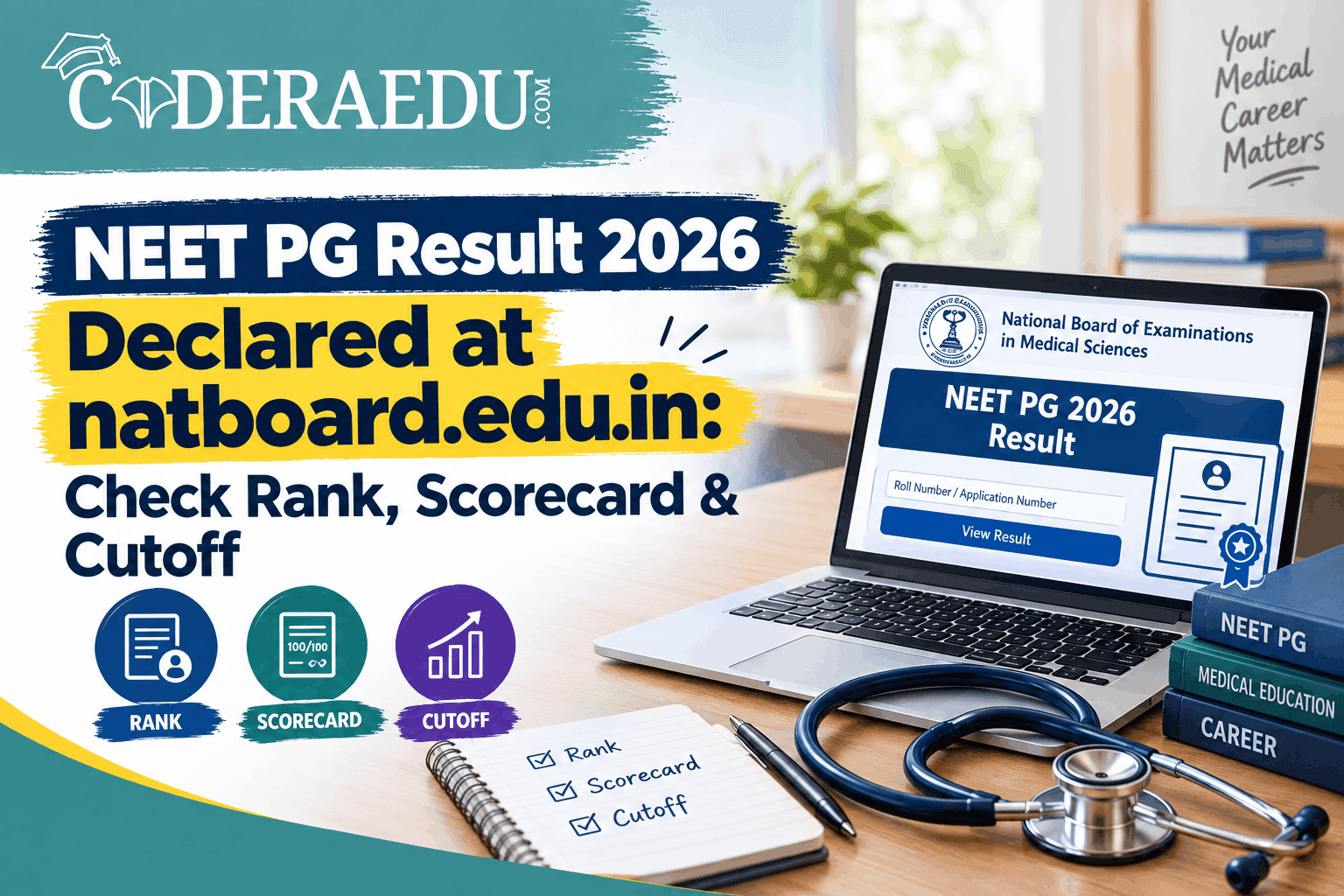 NEET PG result 2026 declared at natboard.edu.in with cutoff and scorecard details