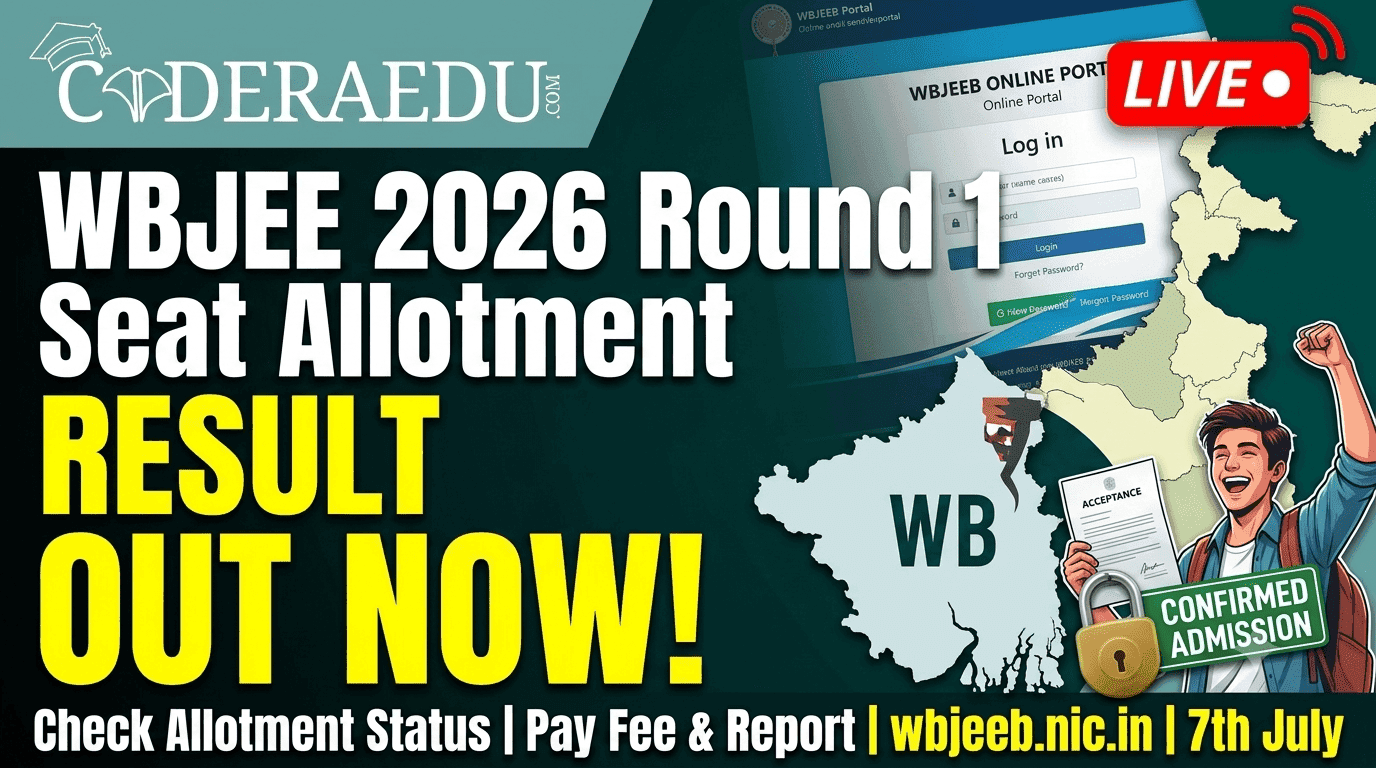 WBJEE 2026 Seat Allotment LIVE: Round 1 Result Out Today at wbjeeb.nic.in, Check Allotment Status