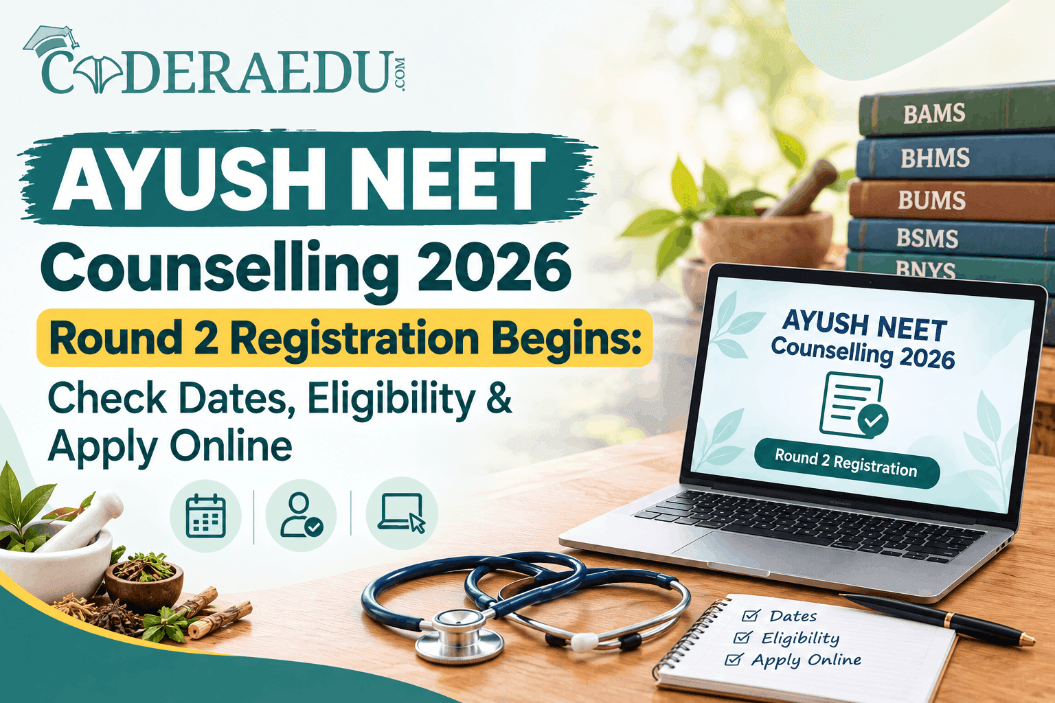 AYUSH NEET Counselling 2026 Round 2 registration open at aaccc.gov.in