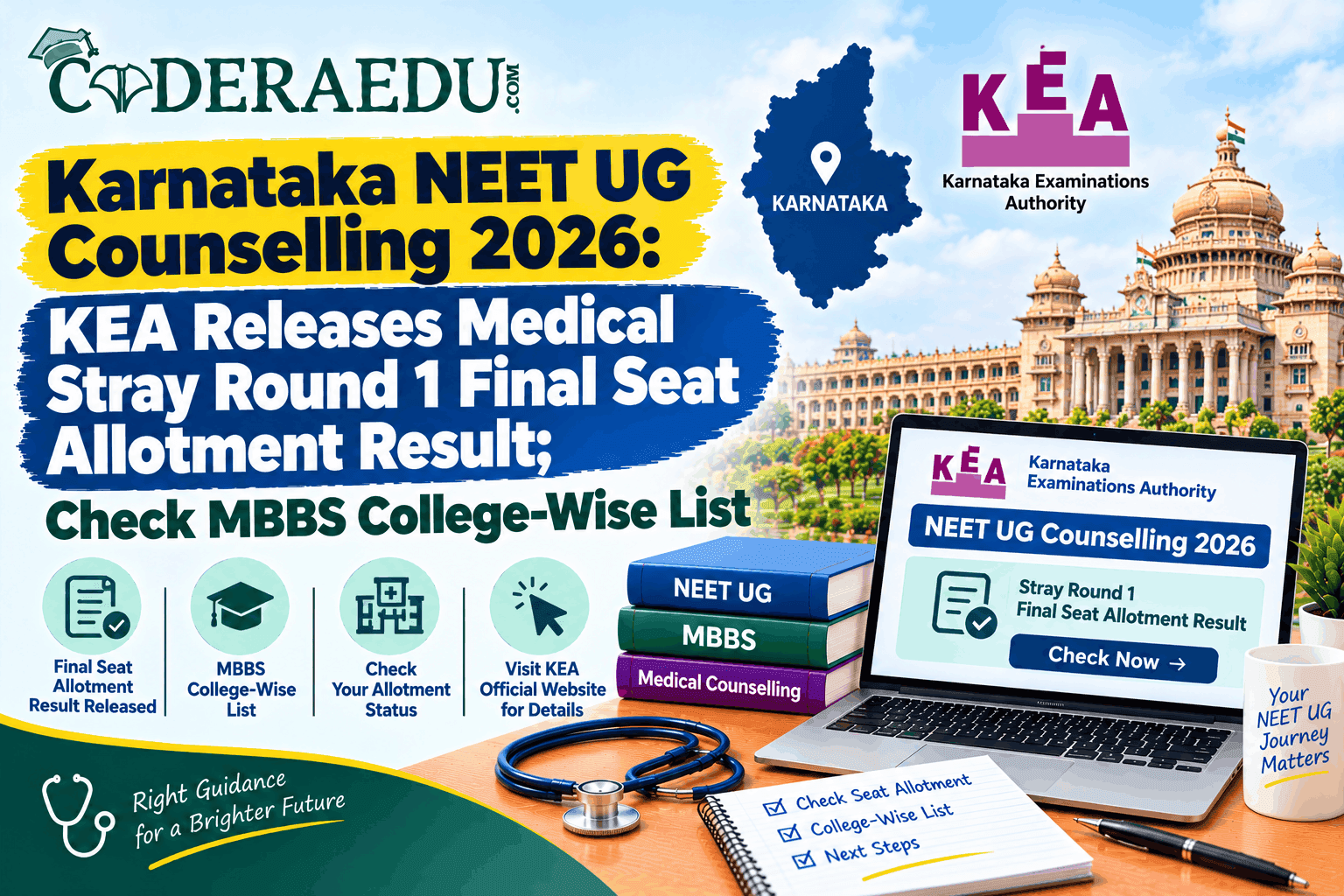 Karnataka NEET UG Counselling 2026 KEA stray round final seat allotment result for MBBS