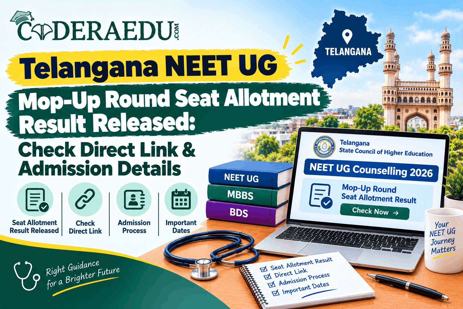 Telangana NEET UG Mop-Up Round Seat Allotment Result Released: Check Direct Link & Admission Details