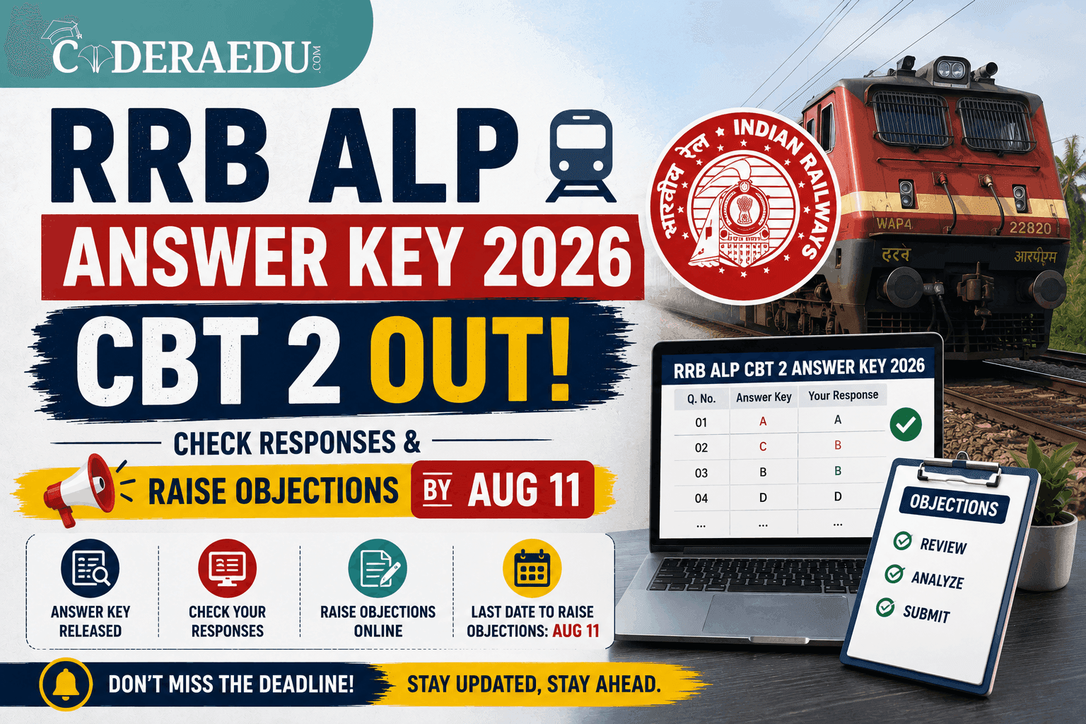 RRB ALP Answer Key 2026 CBT 2 Out: Check Responses & Raise Objections by Aug 11