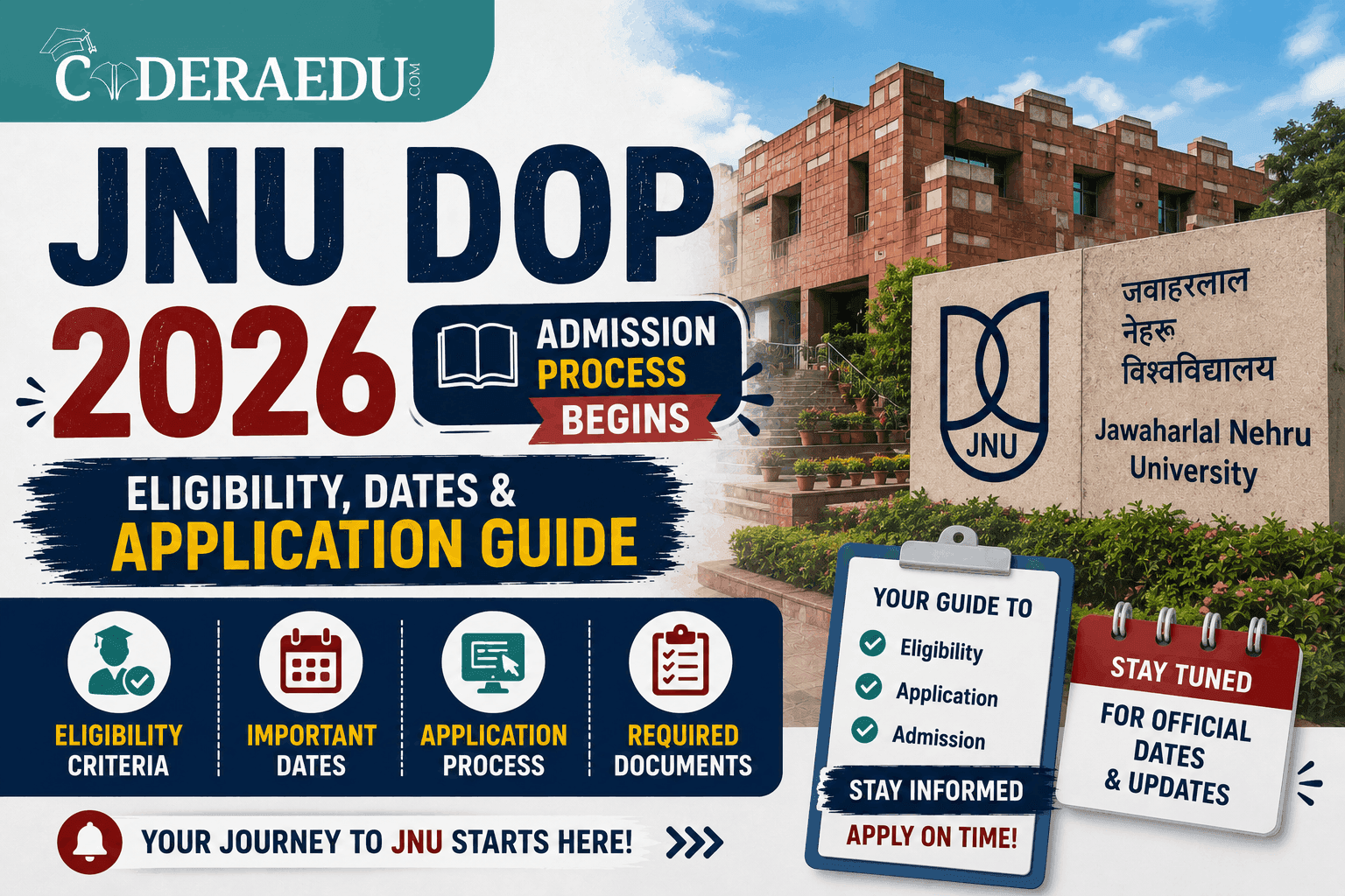 JNU DOP 2026 Admission Process Begins: Eligibility, Dates & Application Guide