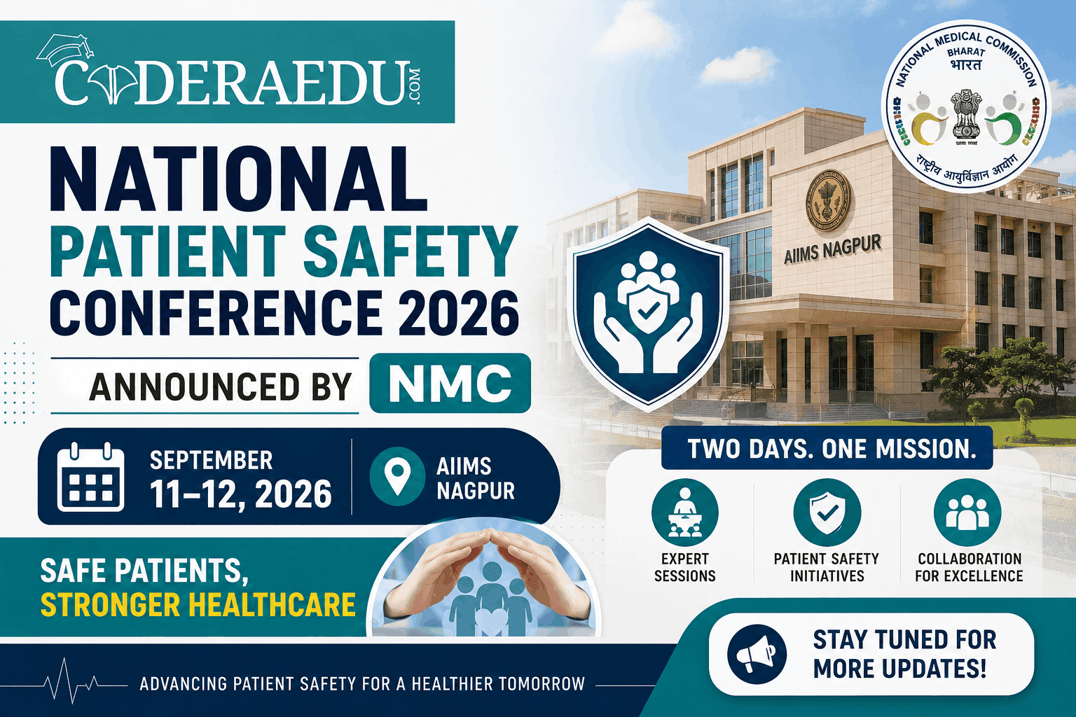 National Patient Safety Conference 2026 Announced by NMC at AIIMS Nagpur for September 11-12