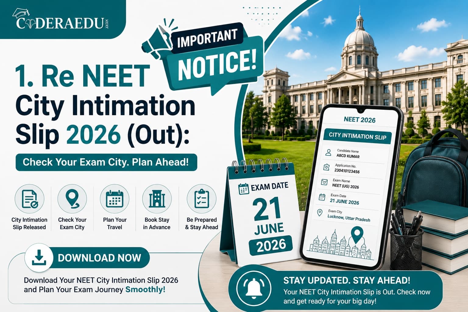 NEET UG 2026 Exam City Intimation Slip Released: Check Your Exam Center City Now