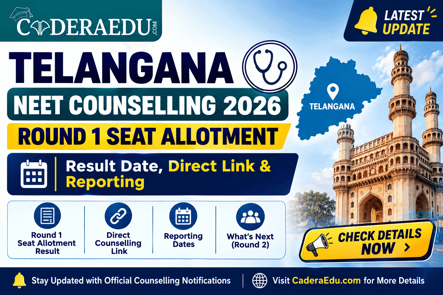 Telangana NEET Counselling 2026 Round 1 Seat Allotment: Result Date, Direct Link & Reporting
