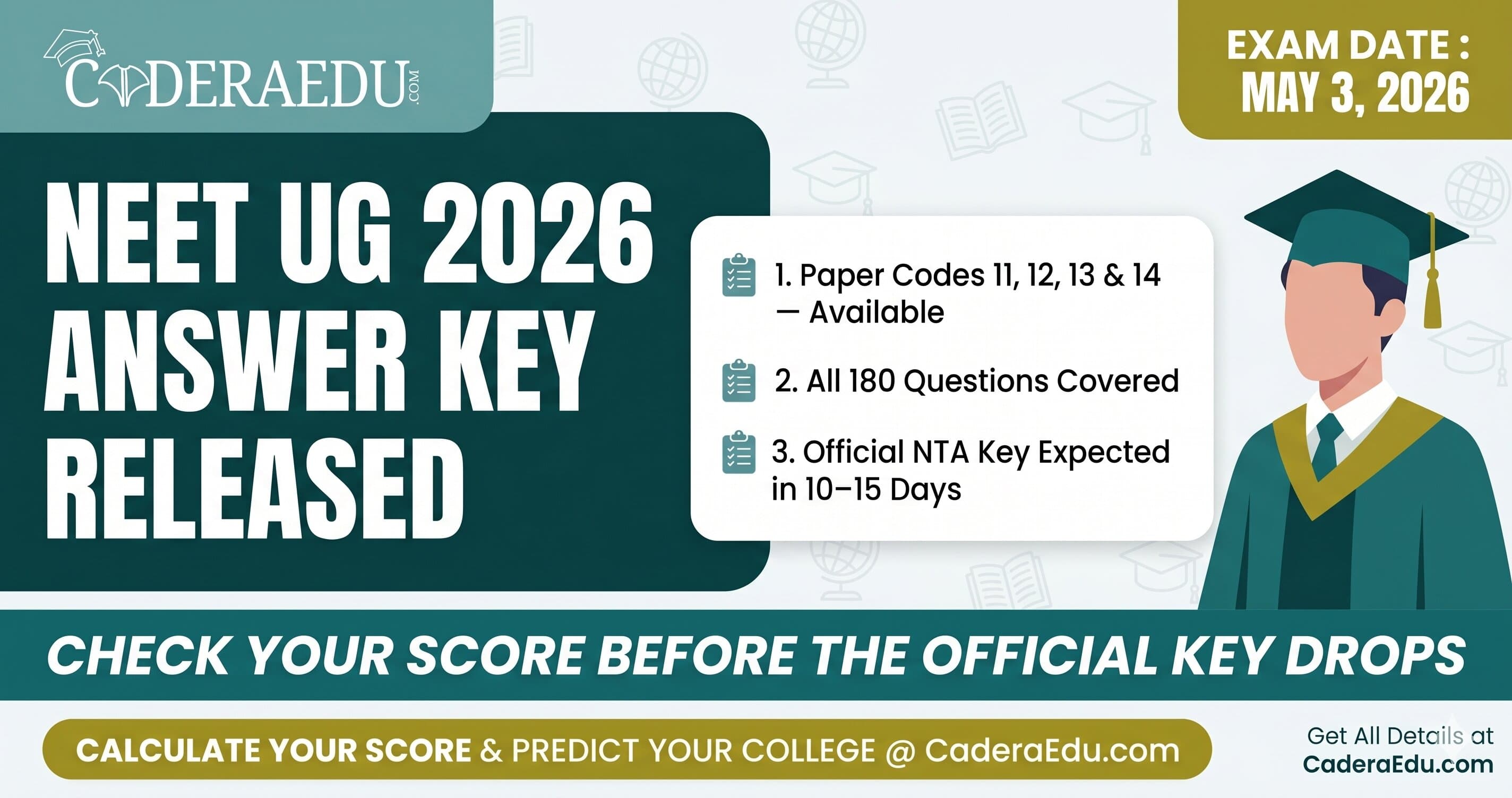 NEET UG 2026 Answer Key Released – Check Paper Code 11, 12, 13, 14 Answers