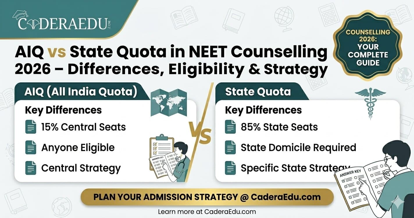Student comparing AIQ and State Quota options during NEET UG 2026 counselling process
