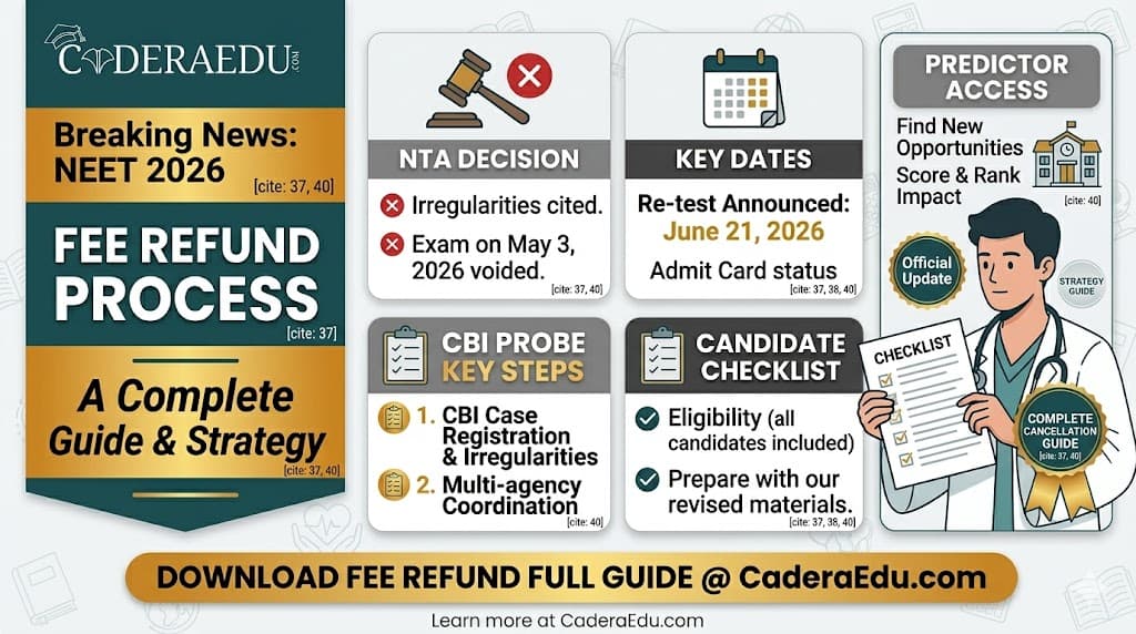NEET 2026 Fee Refund — How to Get Your Money Back