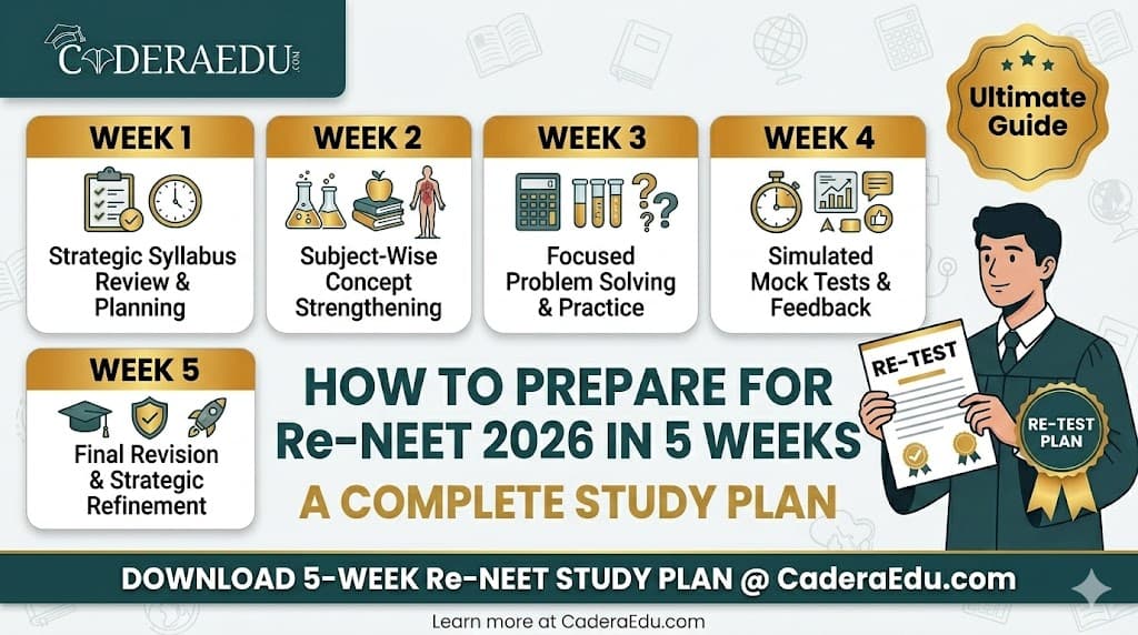 How to Prepare for Re-NEET 2026 in 5 Weeks — Study Plan