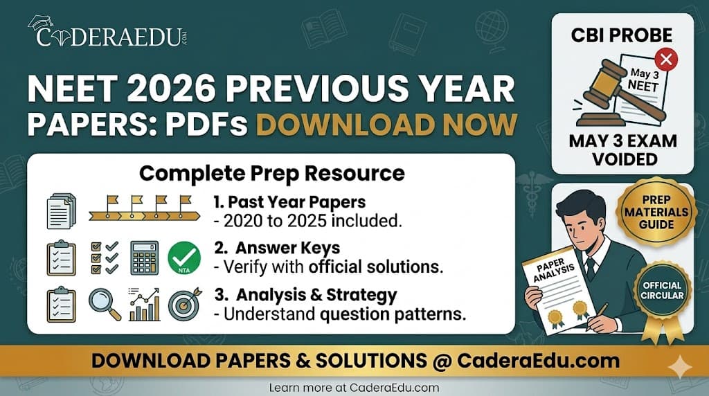 NEET 2026 Previous Year Papers — Download Free PDFs