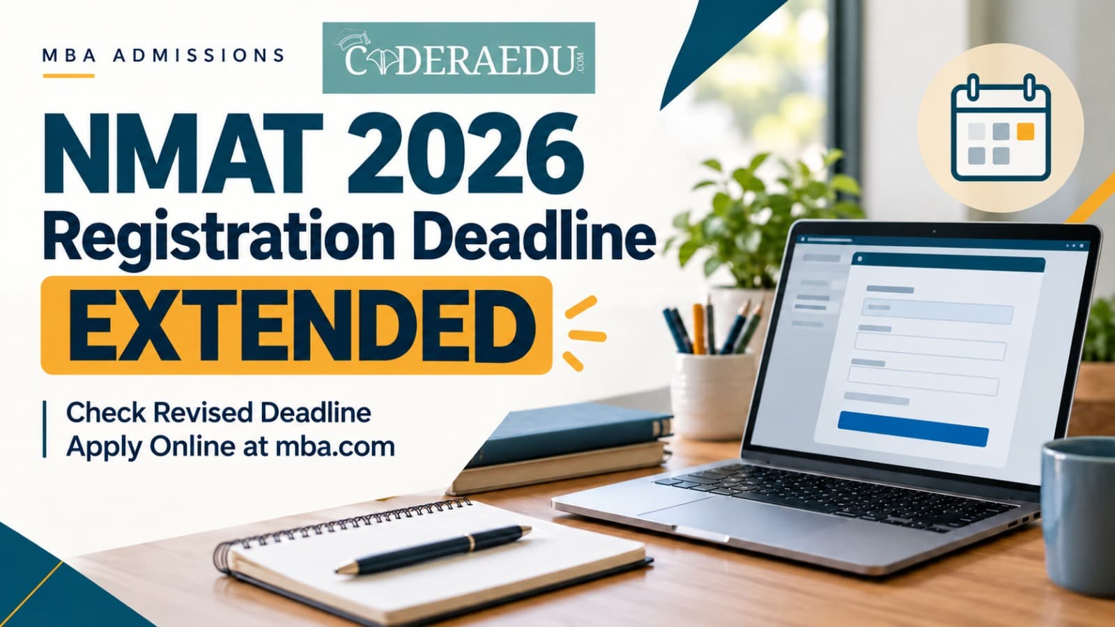 NMAT 2026 registration last date extended to October 25