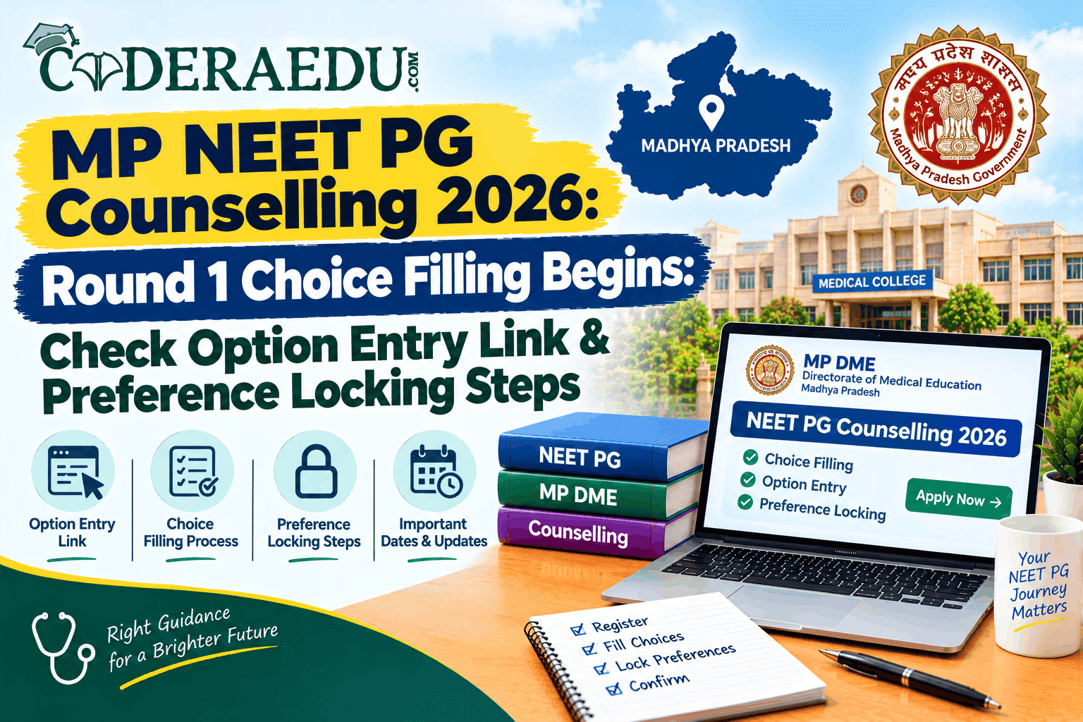 MP NEET PG Counselling 2026 Round 1 choice filling begins on the DME Madhya Pradesh portal